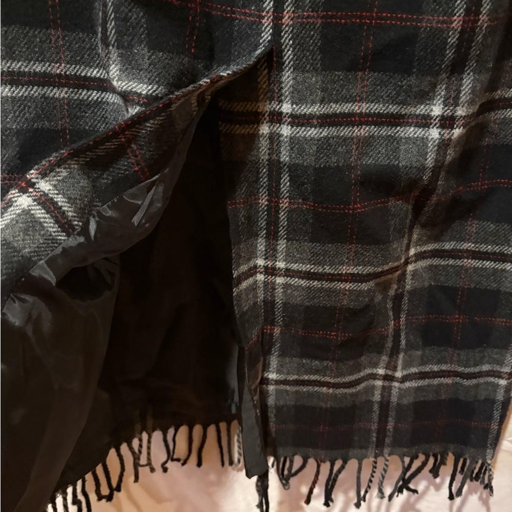 Worthington wool blend plaid maxi skirt with fringe women’s 10 NWT - Picture 3 of 10
